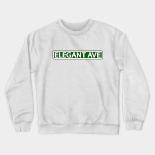 Elegant Ave Street Sign Crewneck Sweatshirt